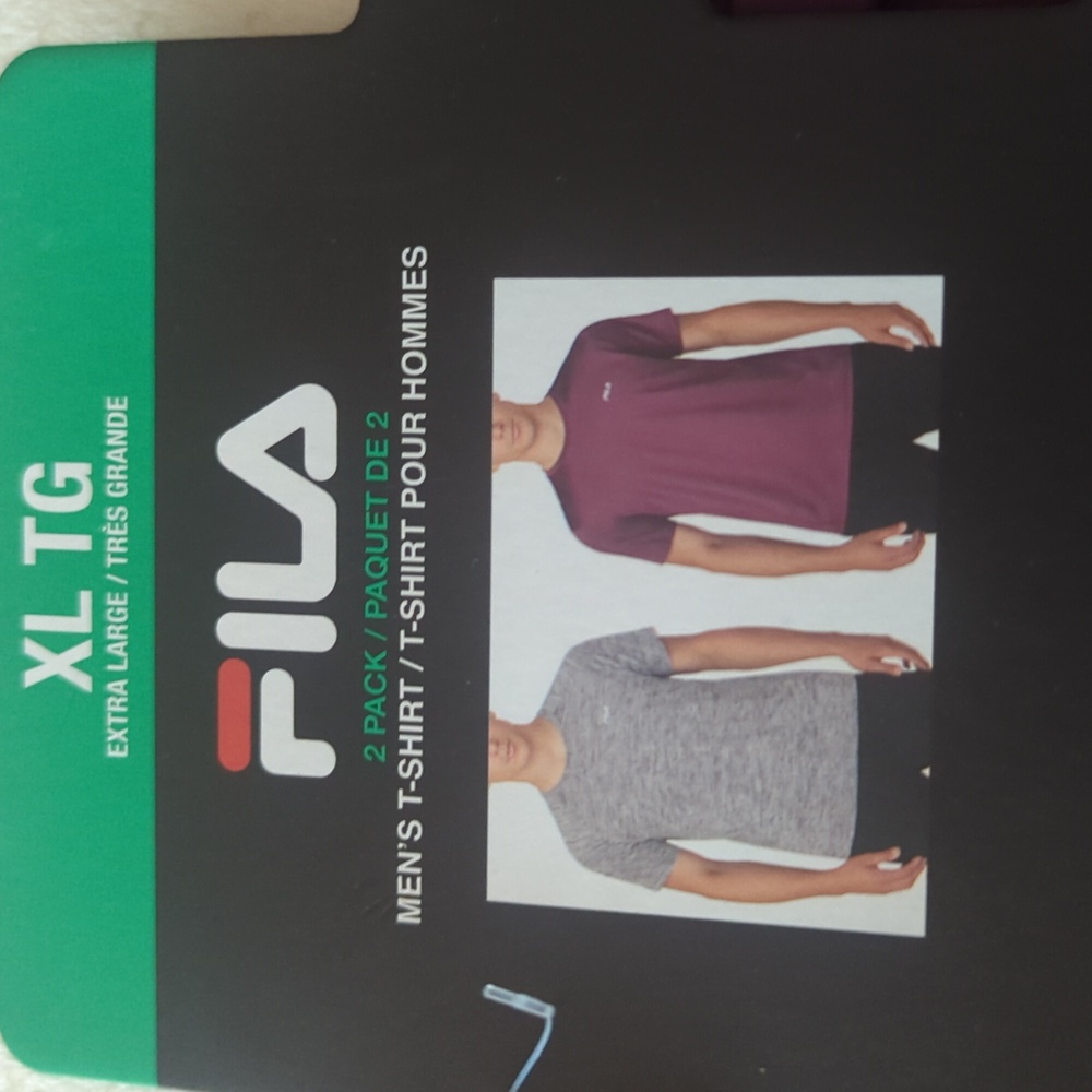 XL: FILA 2 Pack Active wear T-shirt Mens